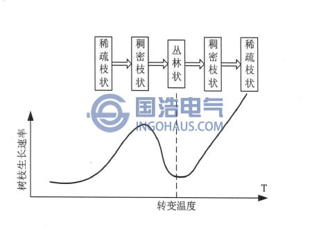 電樹枝形狀隨電壓的變化規(guī)律